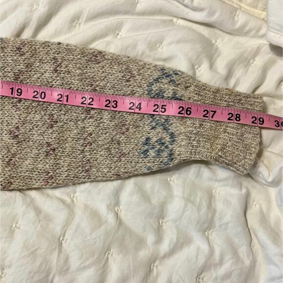 Vintage 90's Eddie Bauer Pastel Fair Isle Knit Crewneck Sweater - Picture 6 of 6